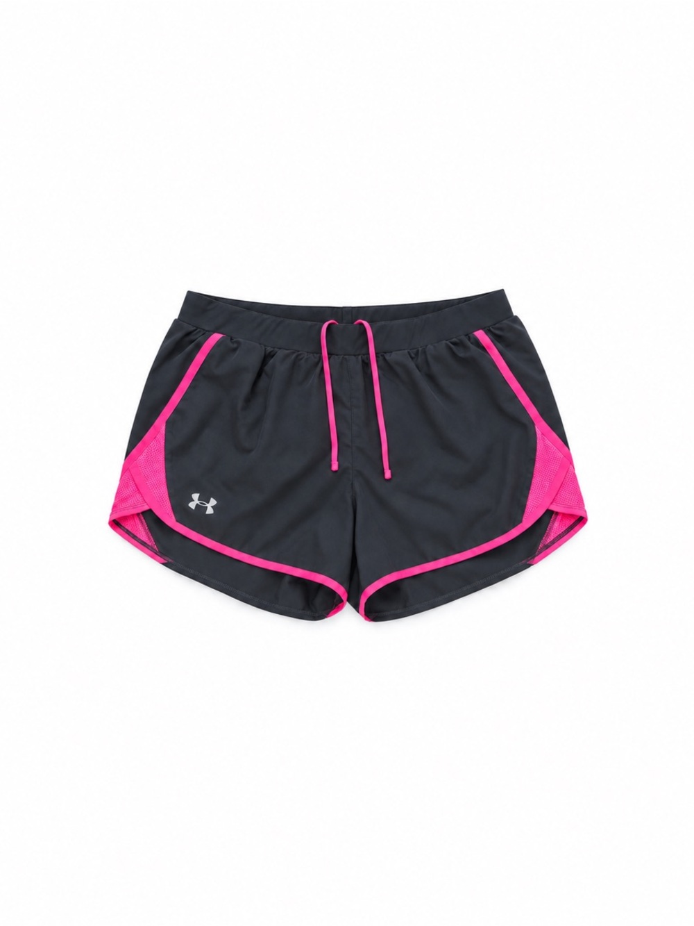 Under Armour Gray & Pink Running Shorts with Built-In Liner Size L